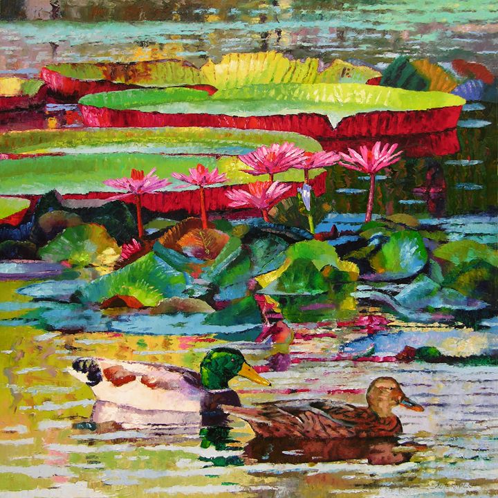 Romancing Among the Lilies 12-2009 - Paintings by John Lautermilch