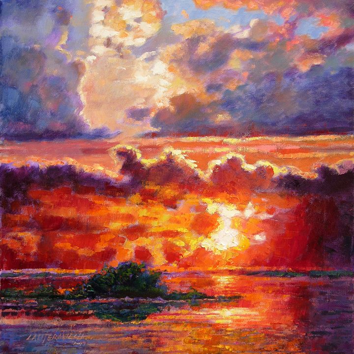 Glorious Sunset 11-2009 - Paintings by John Lautermilch
