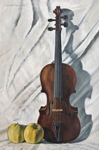 Violin and Apples 1967 - Paintings by John Lautermilch