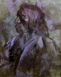 Sketch of Indian 119-1996 - Paintings by John Lautermilch