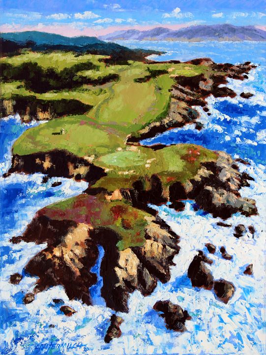 Pebble Beach - Paintings by John Lautermilch