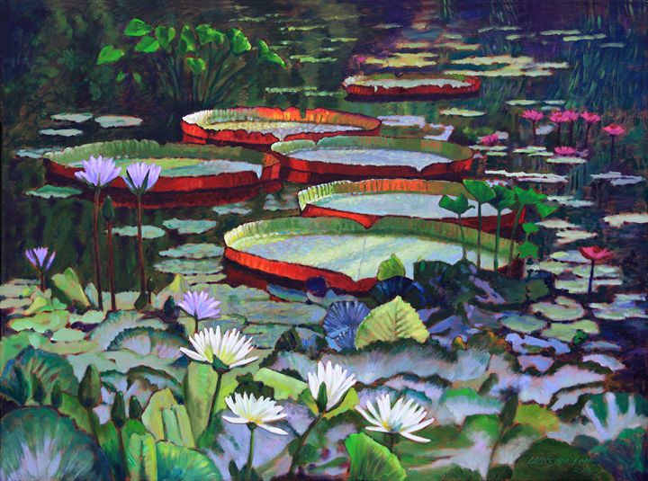 Beauty Among the Lilies - Paintings by John Lautermilch