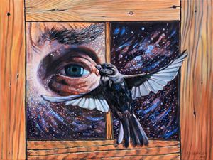 His Eye Is On The Sparrow - Paintings by John Lautermilch