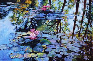 Sunspots on the Lilies - Paintings by John Lautermilch