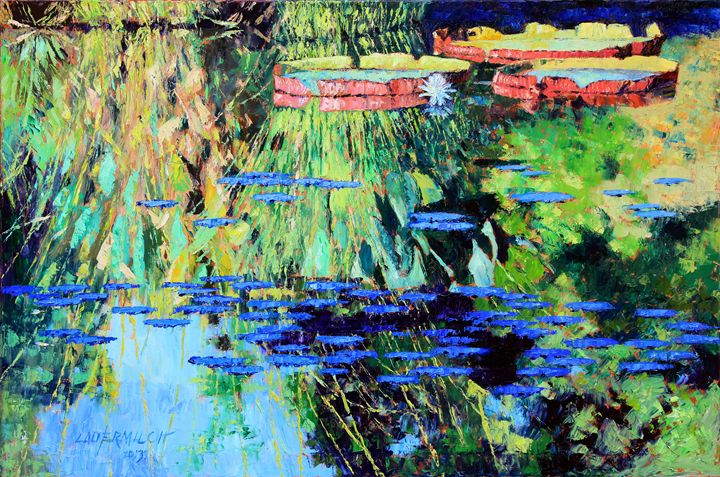 Summer Colors on the Pond - Paintings by John Lautermilch