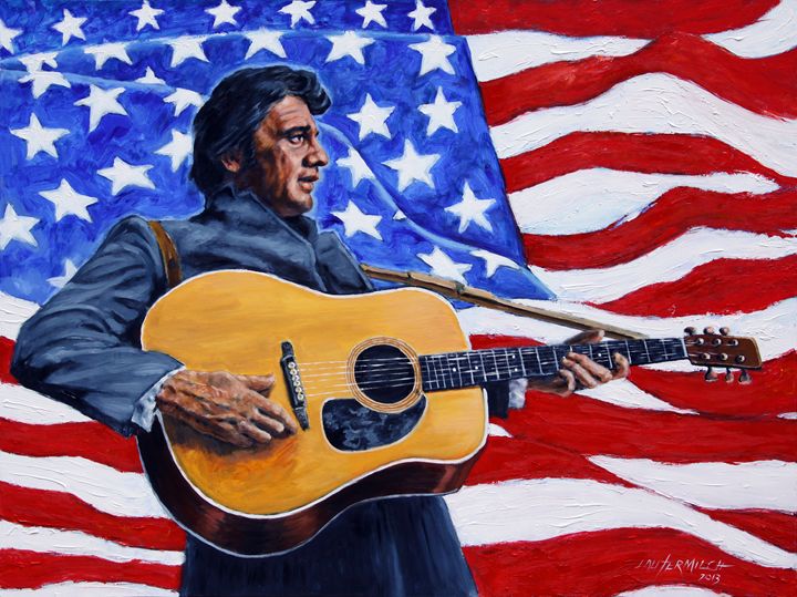 Johnny Cash - Paintings by John Lautermilch