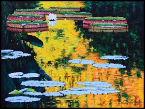 Golden Reflections of Autumn - Paintings by John Lautermilch