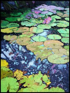 Composition With Lily Pads - Paintings by John Lautermilch