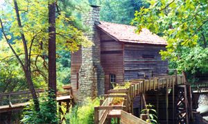 Old Watermill Near Stone Mountain - Paintings by John Lautermilch