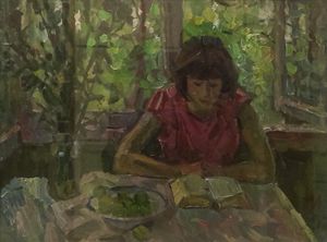 Alekseij Lazykin - Girl Reading