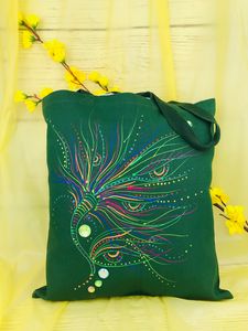 Hand painted canvas bag