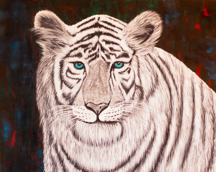 Compassionate White Tiger - Rachel Joy Studios