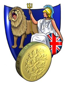 Rule Britannia Pound Coin - Imaginary Art of Gerald Newton