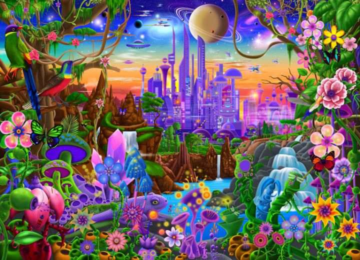 Cosmic Fantasy City - Imaginary Art of Gerald Newton