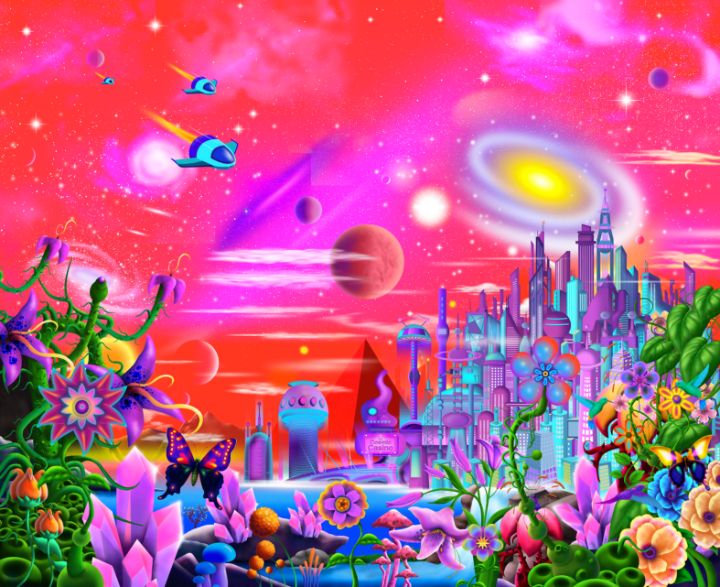 Cosmic City version 1 - Imaginary Art of Gerald Newton