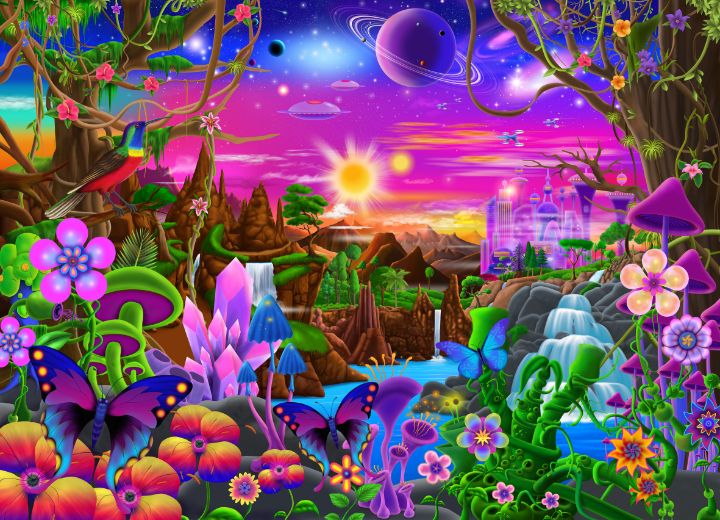 Cosmic Fantasy World New Version - Imaginary Art of Gerald Newton