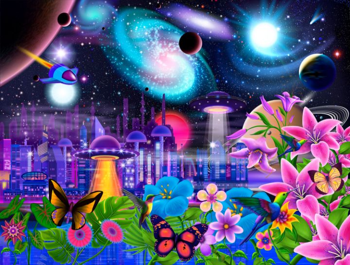 Cosmic City Paradise - Imaginary Art of Gerald Newton
