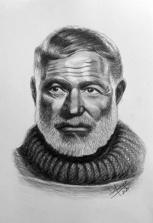 Ernest Hemingway portrait - NK portraits