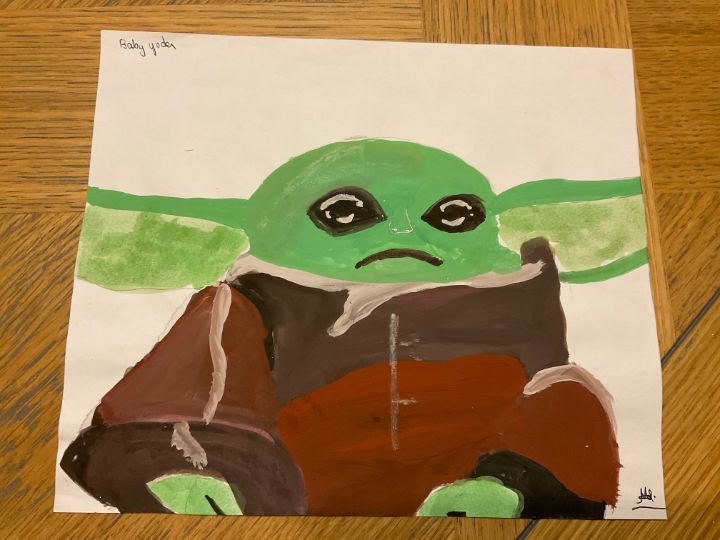 Baby Yoda Painting - Art With Mimi - Paintings & Prints, Childrens Art ...