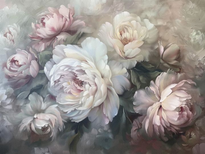 Horizontal Flowers 2 - Bilge Paksoylu - Digital Art, Flowers