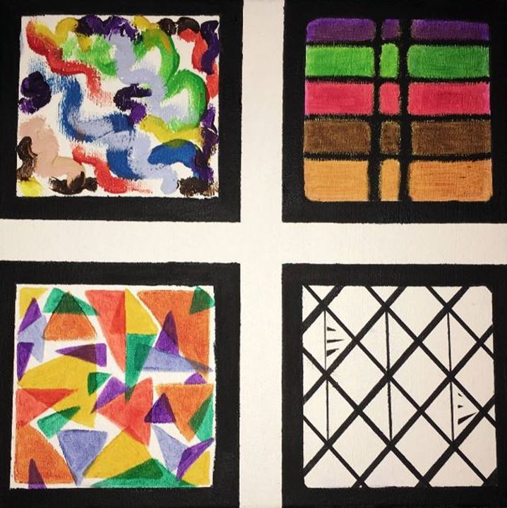 Four Squared Abstract Jdbj Vibrants Paintings Prints Abstract Color ArtPal Four squared abstract jdbj vibrants paintings prints abstract color artpal