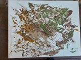 Abstract paint pour