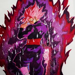 Speed Drawing Goku Black SSJ Rose 