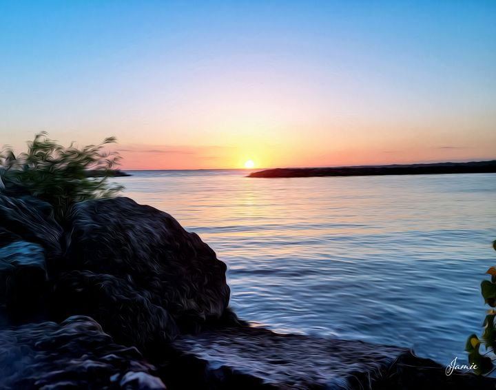 Sunset by the Rocks - JSJ Designs Studio