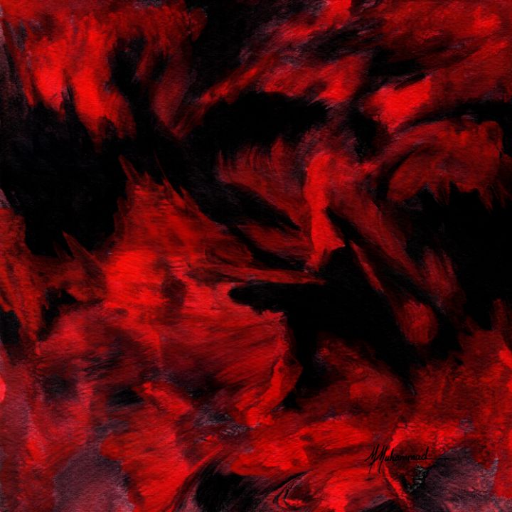 Rouge Noir - Marcella Hayes Muhammad - Paintings & Prints, Abstract ...