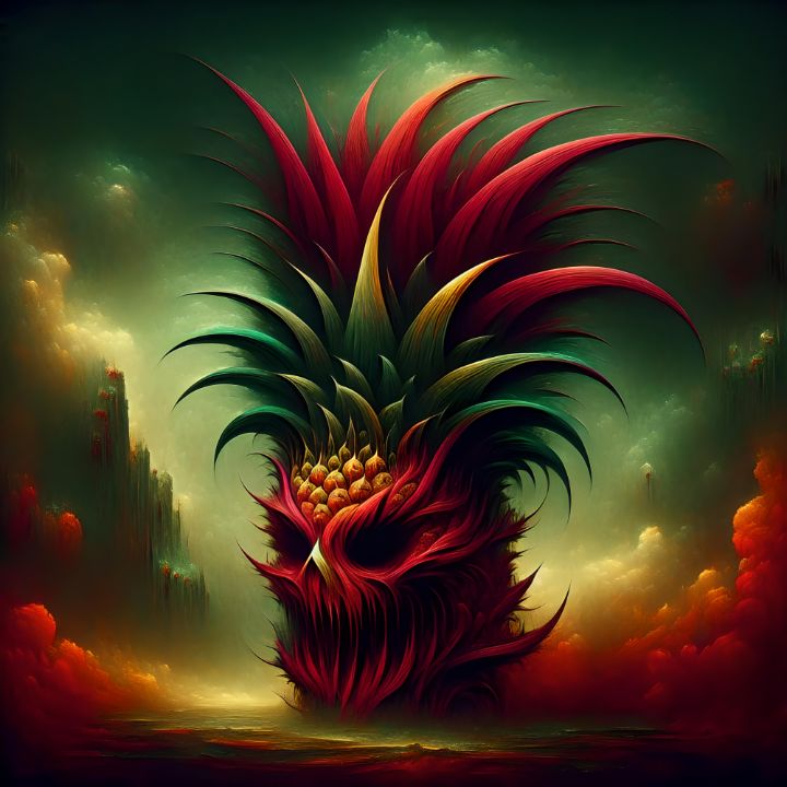 Evil Pineapple #1 - Wildly Wicked Artworks - Digital Art & AI, Food ...