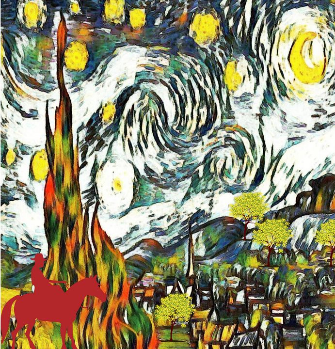 The Starry Night -- Man on the Horse - Art4u2