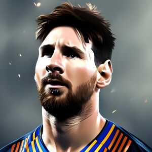 Lionel Messi Black and White 