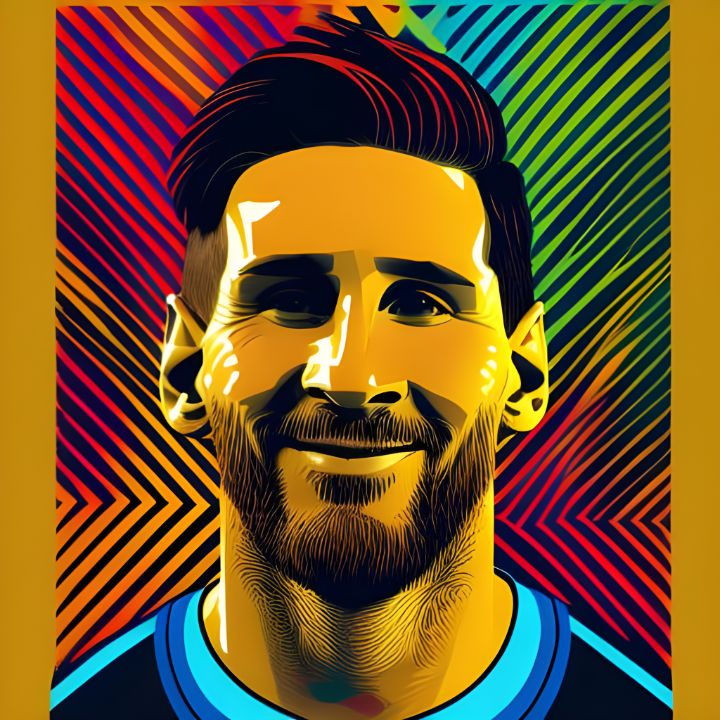 Lionel shops Messi pop art painting