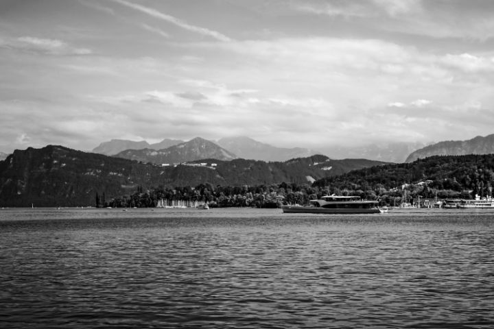 BW Day on Lake Lucerne Switzerland - 360 Studios Fine Art - William ...