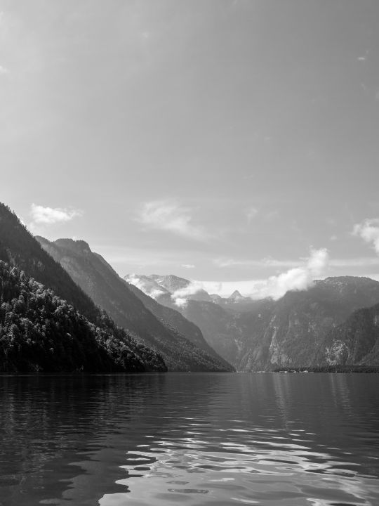 BW Morning Shadows - Lake Konigssee - 360 Studios Fine Art - William ...