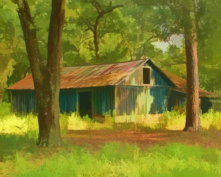 Barn in the Woods - Irene Tolvay Dowdy Fine Art Photography