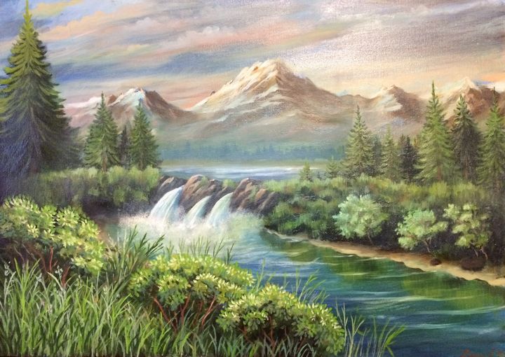 Mountains Denis Grakhov Paintings Prints Landscapes Nature Mountains Artpal