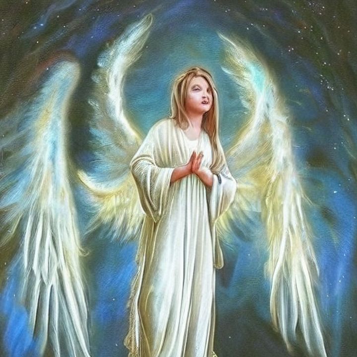 Guardian Angel-oil Painting - Lollygaggerz - Drawings & Illustration 