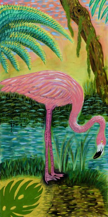 Flamingo at Dusk - Deco Studio Arts