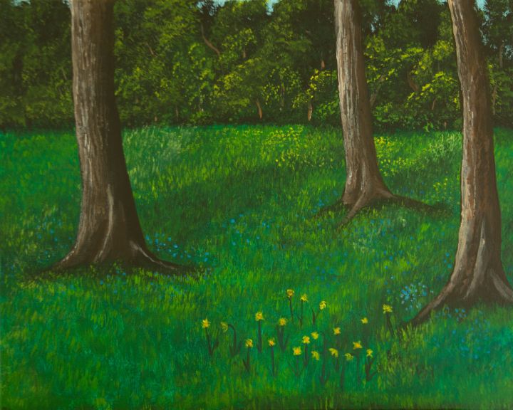 Spring Meadow - Stuart Matthews - Paintings & Prints, Landscapes ...