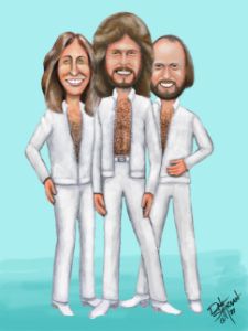 BEE GEES caricature