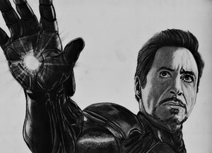 Iron Man - Tony Stark Graphite Drawi