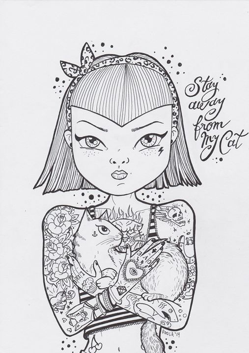 Stay away from my cat! - PaolaBeatrixArt