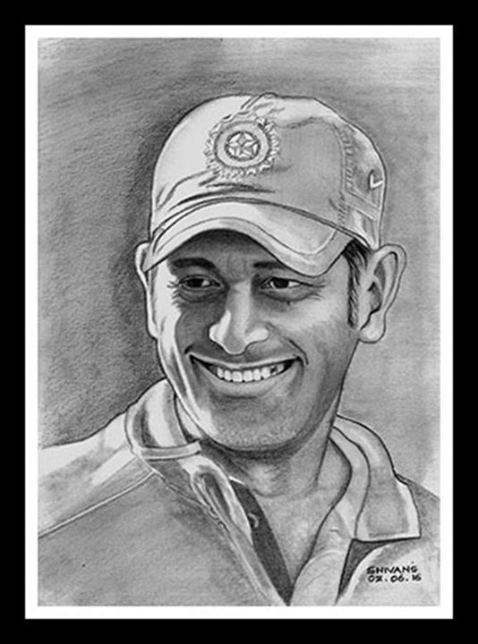 Aashish Arts - Realistic colorful drawing of MS Dhoni in... | Facebook