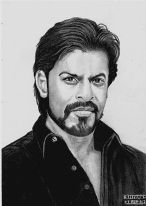 sinjith m s - Actor Hrithik Roshan - Realistic Colored Pencil Drawing