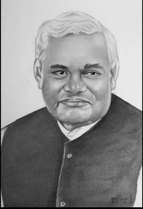 ART Drawing-Painting - Bharat Ratna Shri Atal Bihari Vajpayee. | Facebook