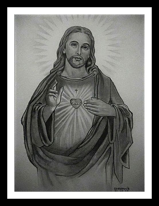 8x10 Pencil Drawing of Jesus Christ - Etsy