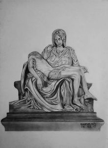 THE PIETA -SCULPTURE BY MICHELANGELO - SHIVAN'S CREATIVE STUDIO