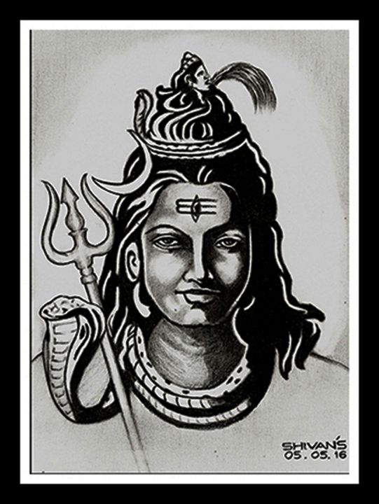 Lord Shiva Drawing by Vishwas Nagmode - Fine Art America-saigonsouth.com.vn