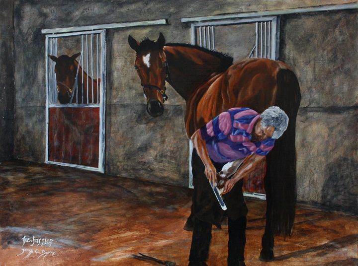 The Farrier - James C Byrne Equine Art
